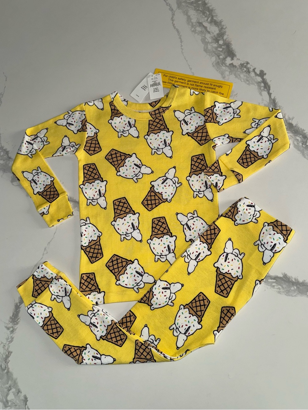 GAP Kids Snoopy Ice Cream Cotton Pajama Set Toddler 3T